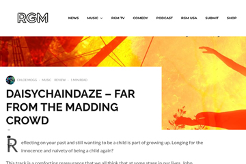 Screen grab image of article showing artwork and headline for 'Far from The Madding Crowd'