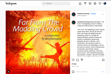 Screen grab image of Instagram article showing artwork for 'Far from The Madding Crowd'